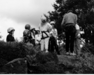 Climbing at Cowrake Quarry 1988