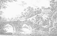 This print by J Stubbs in 1830 Showing Lowther Bridge and Brougham Hall